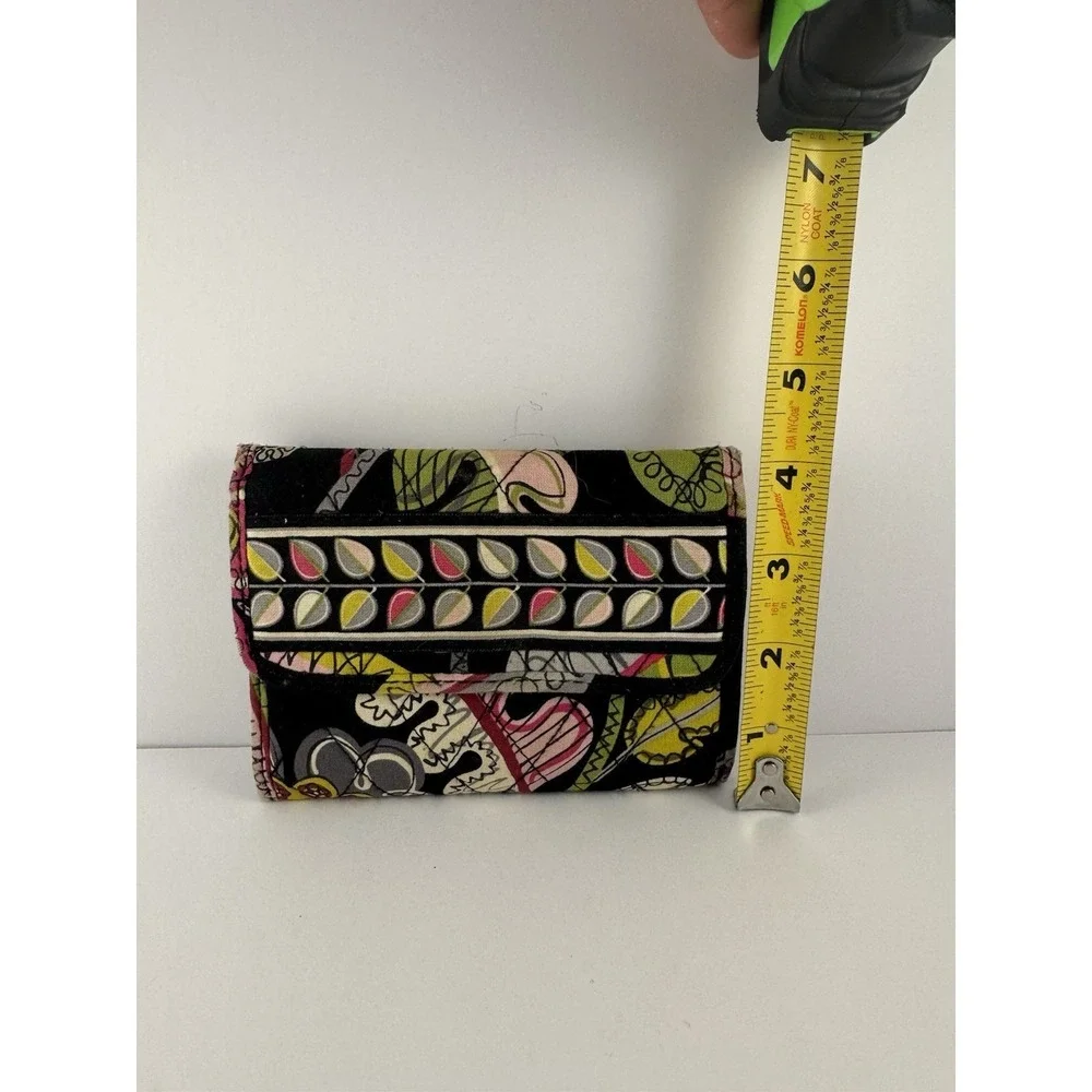 Vera Bradley Mini Tri-Fold Wallet Moon Blooms Floral‎ Multicolor